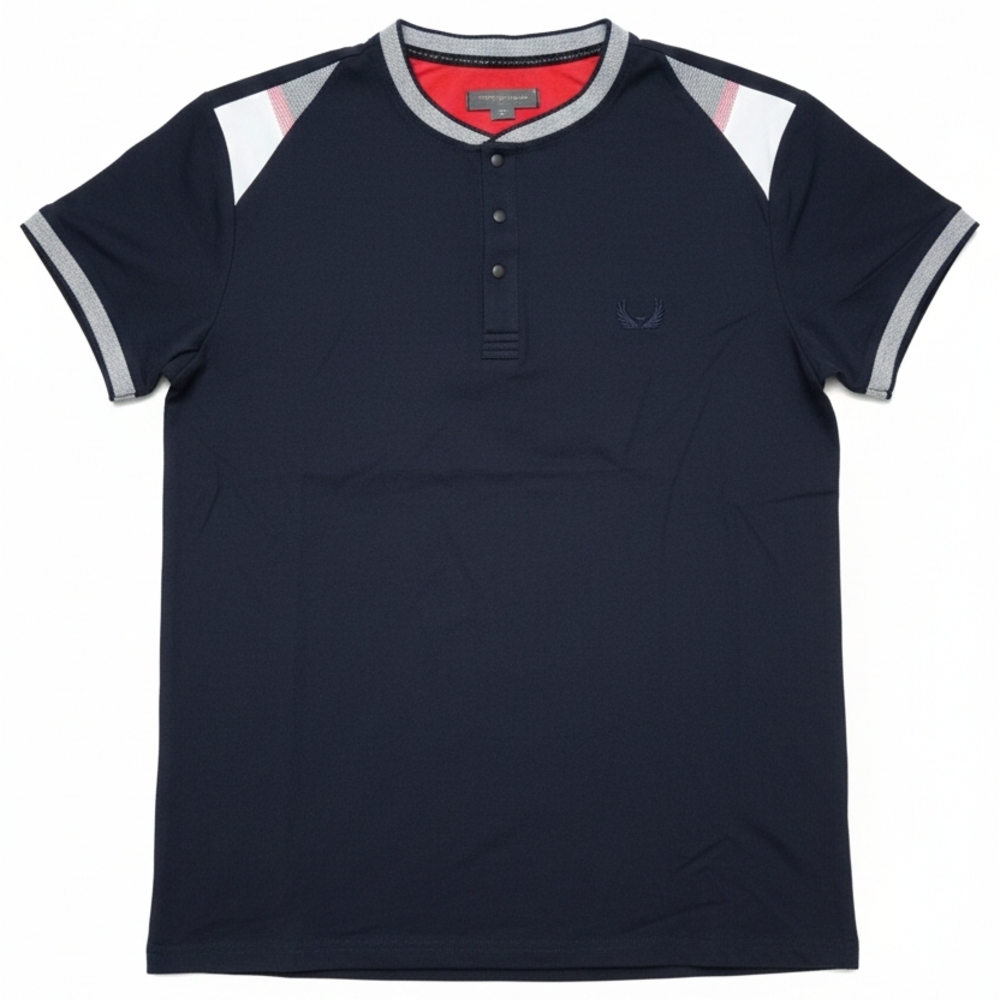 Classic Navy Polo Shirt with White Accents
